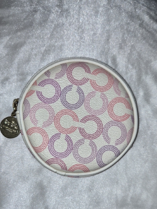 Coach Accessories - Coach Signature Circle Coin Pouch in Pastel Pink & Lavender